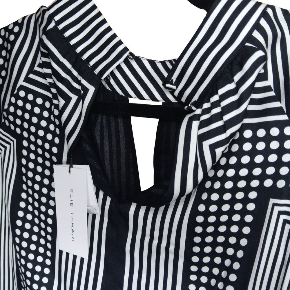 Elie Tahari The Olivia Silk-Blend Blouse NWT - Flaw - Picture 6 of 10